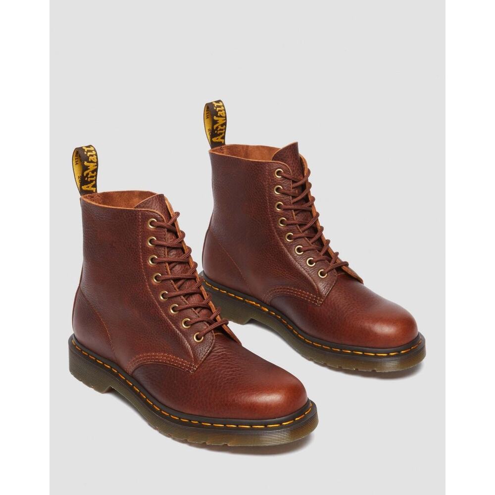 NEW Dr Martens 1460 Ambassador Leather Boots Brown Cashew Lace Up Heritage